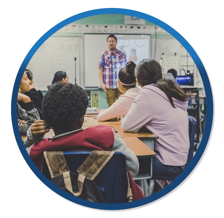 teacher teaching students science Circle Water Dispenser